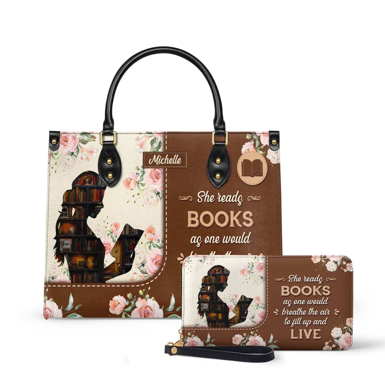 She Reads Books As One Would Breathe The Air To Fill Up And Live HHRZ03083765SS Leather Bag