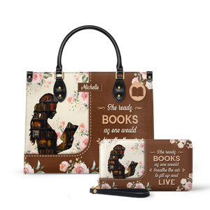 She Reads Books As One Would Breathe The Air To Fill Up And Live HHRZ03083765SS Leather Bag