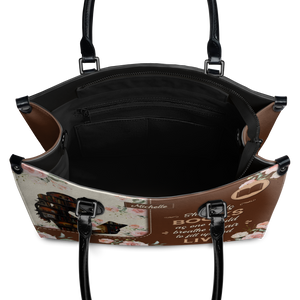 Black Interior -  She Reads Books As One Would Breathe The Air To Fill Up And Live HHRZ03083765SS Leather Bag