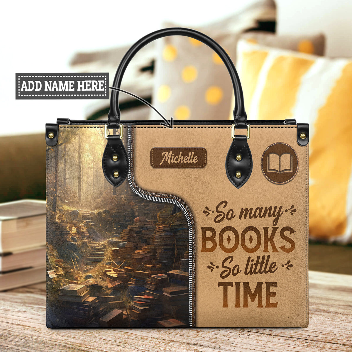 So Many Books So Little Time HTRZ20119028QF Leather Bag
