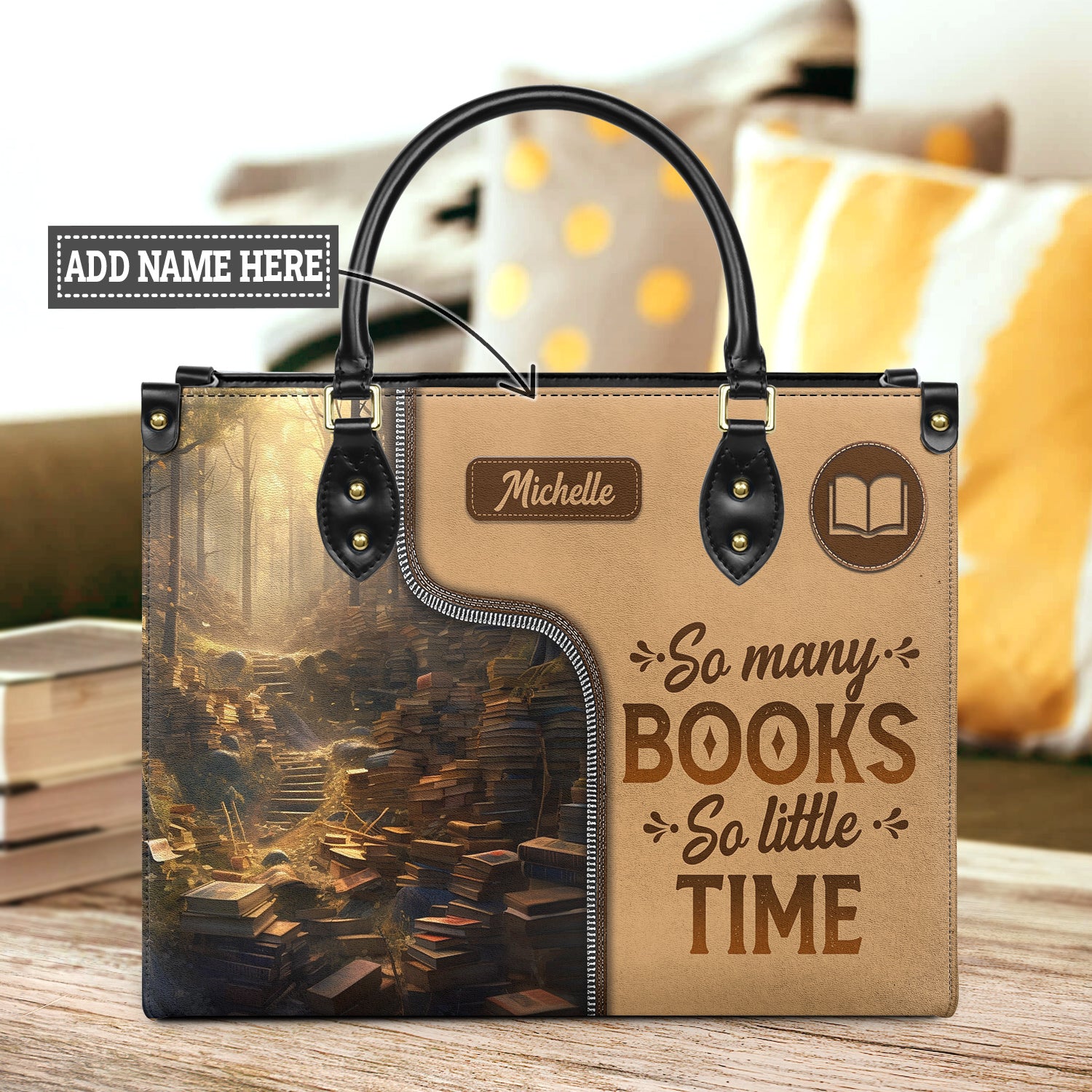 So Many Books So Little Time HTRZ20119028QF Leather Bag