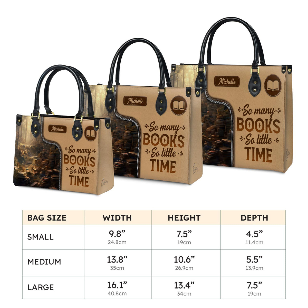 So Many Books So Little Time HTRZ20119028QF Leather Bag