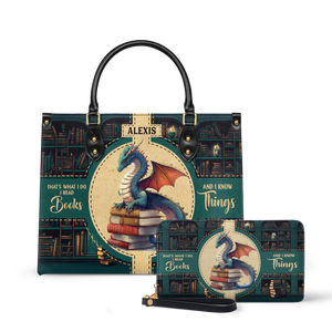 Thats What I Do I Read Books And I Know Things HHAY1802002A Leather Bag