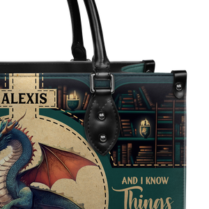 Black Interior -  Thats What I Do I Read Books And I Know Things HHAY1802002A Leather Bag