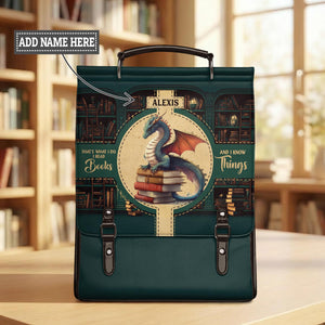 Thats What I Do I Read Books And I Know Things NNRZ12018617WM Leather Backpack