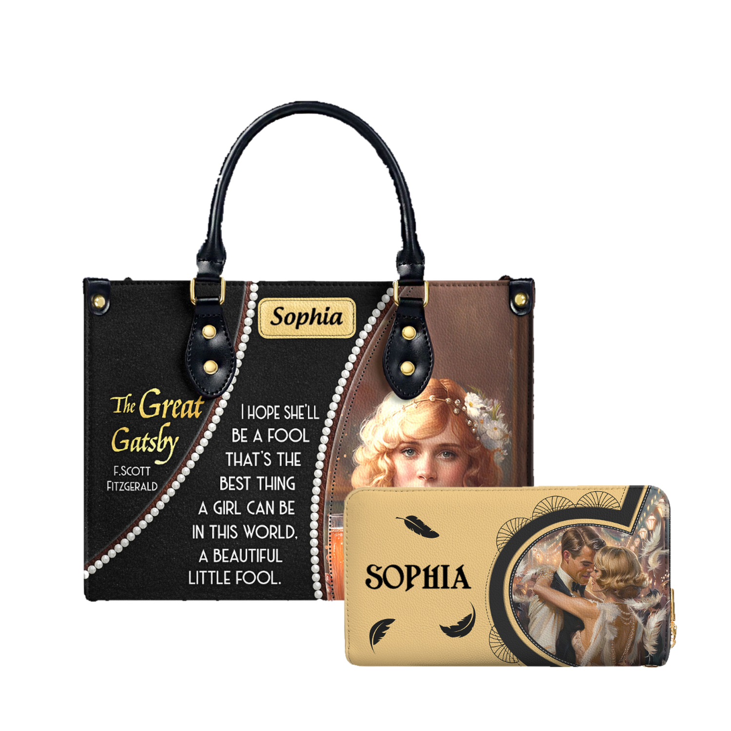 The Great Gatsby F Scott Fitzgerald Daisy A Beautiful Little Fool TTLZ2202001A Leather Bag