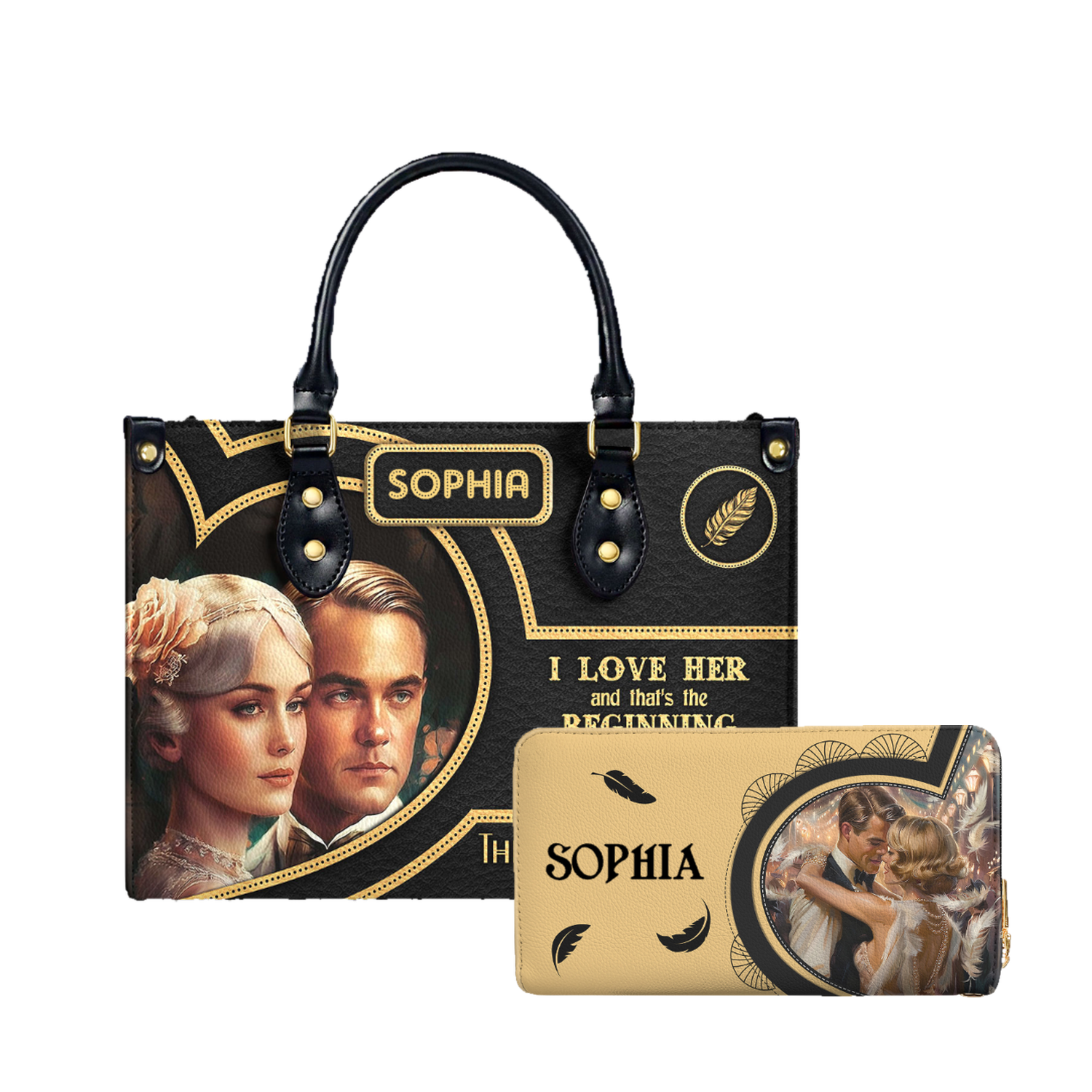 The Great Gatsby F Scott Fitzgerald I Love Her TTLZ2102004A Leather Bag