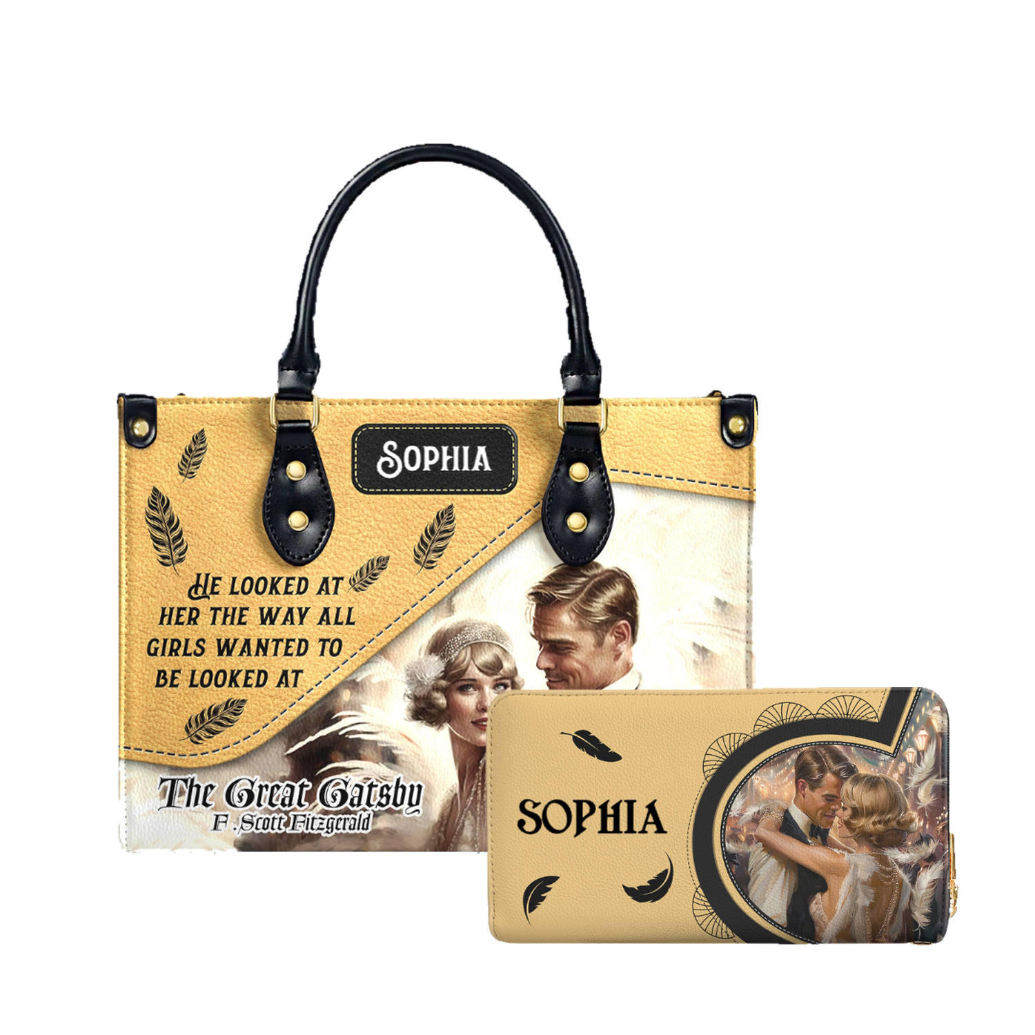 The Great Gatsby F Scott Fitzgerald The Way He Looks At Her TTLZ2202004A Leather Bag