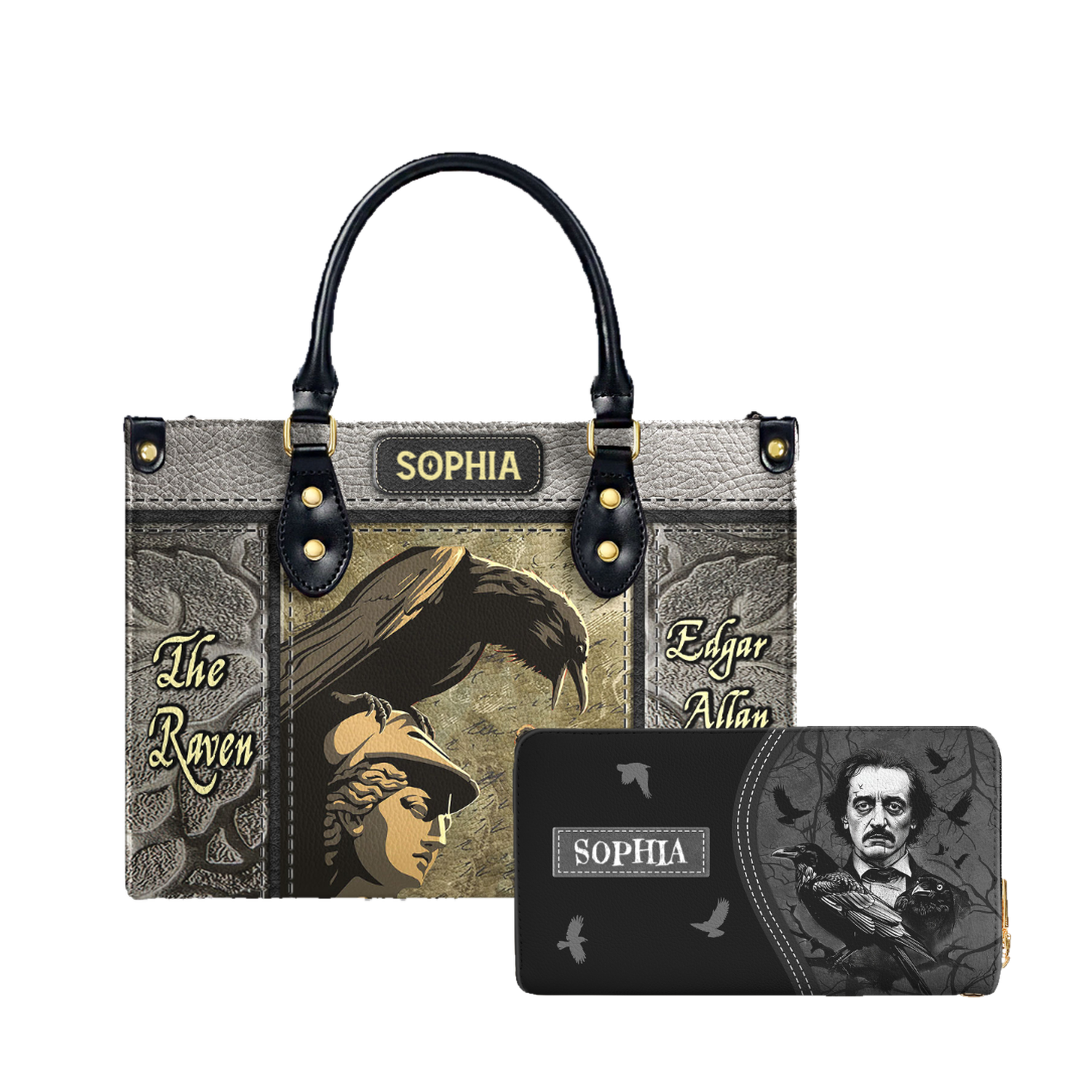 The Raven Edgar Allan Poe TTLZ1802007A Leather Bag