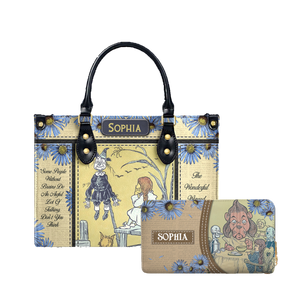 The Wonderful Wizard Of Oz Some People Without Brains Do An Awful Lot Of Talking leather bag and matching zip around wallet