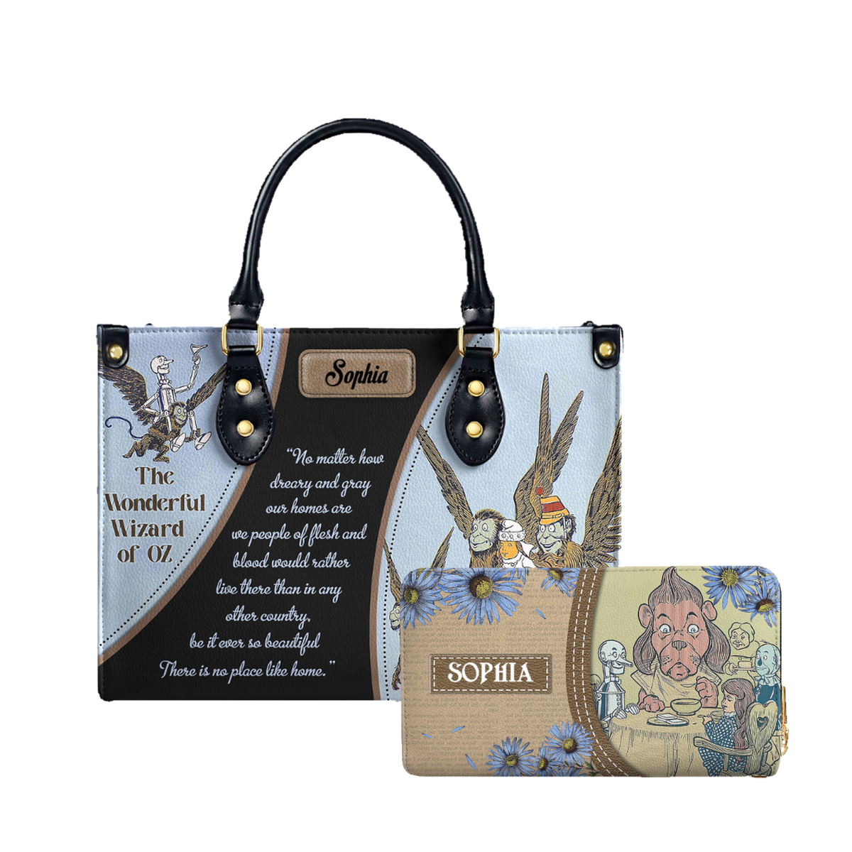 The Wonderful Wizard Of Oz There Is No Place Like Home leather bag and matching zip around wallet