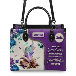 Black Interior -  There Are Great Books In The World And Great Worlds In Books NQAY1702001A Leather Bag