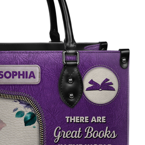 Black Interior -  There Are Great Books In The World And Great Worlds In Books NQAY1702001A Leather Bag