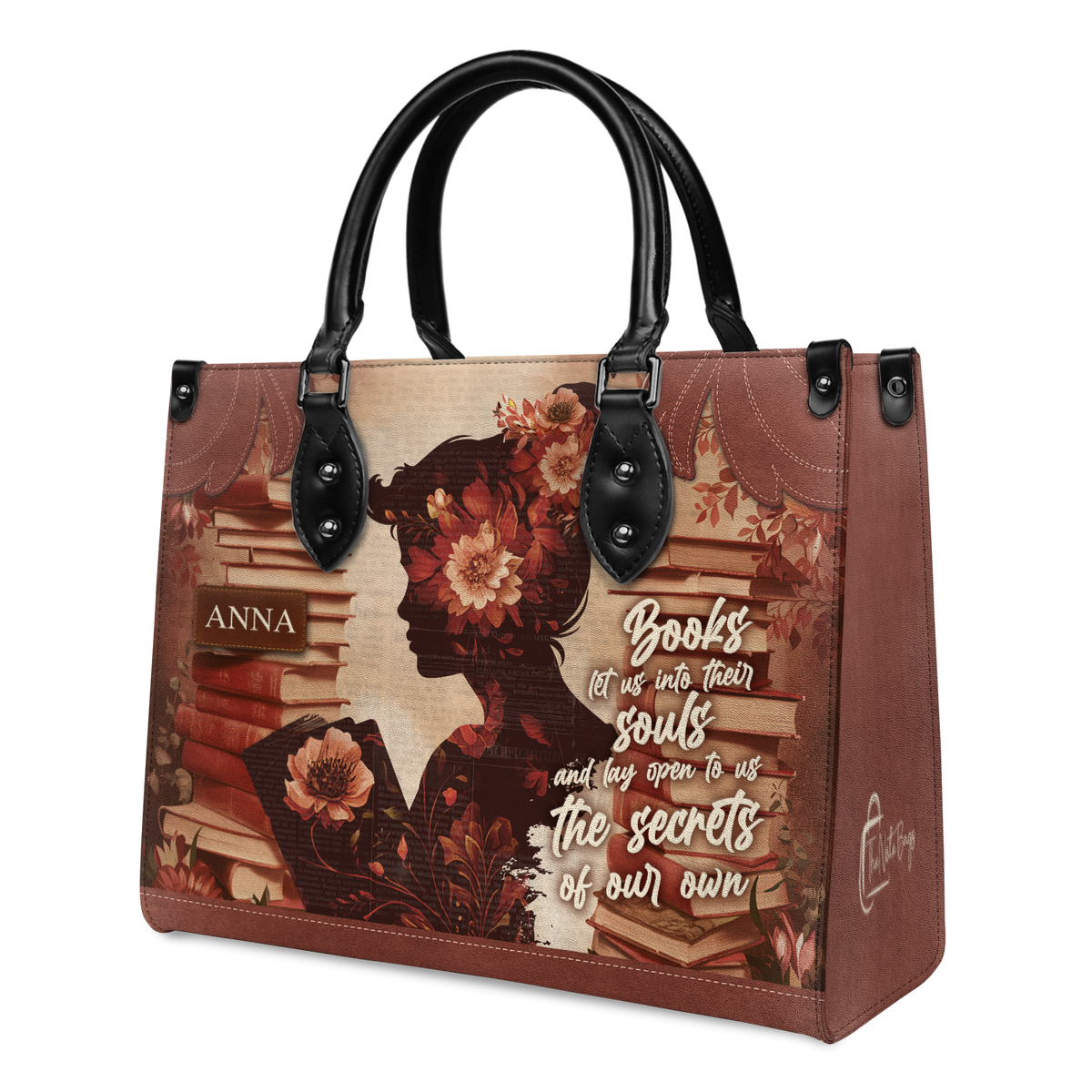 Black Interior -  Custom Quote Vintage Woman HTRZ29078610XL Leather Bag