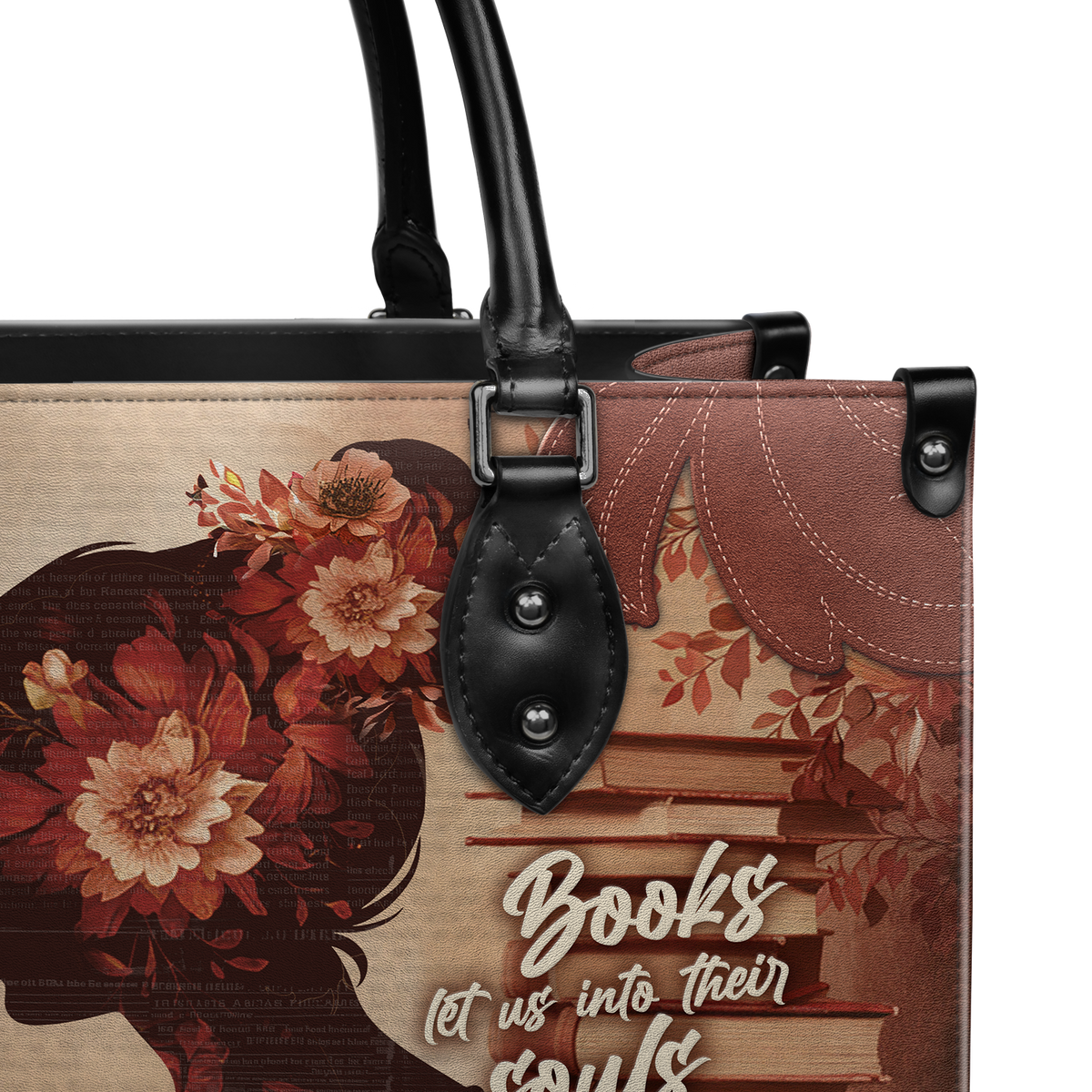 Black Interior -  Custom Quote Vintage Woman HTRZ29078610XL Leather Bag