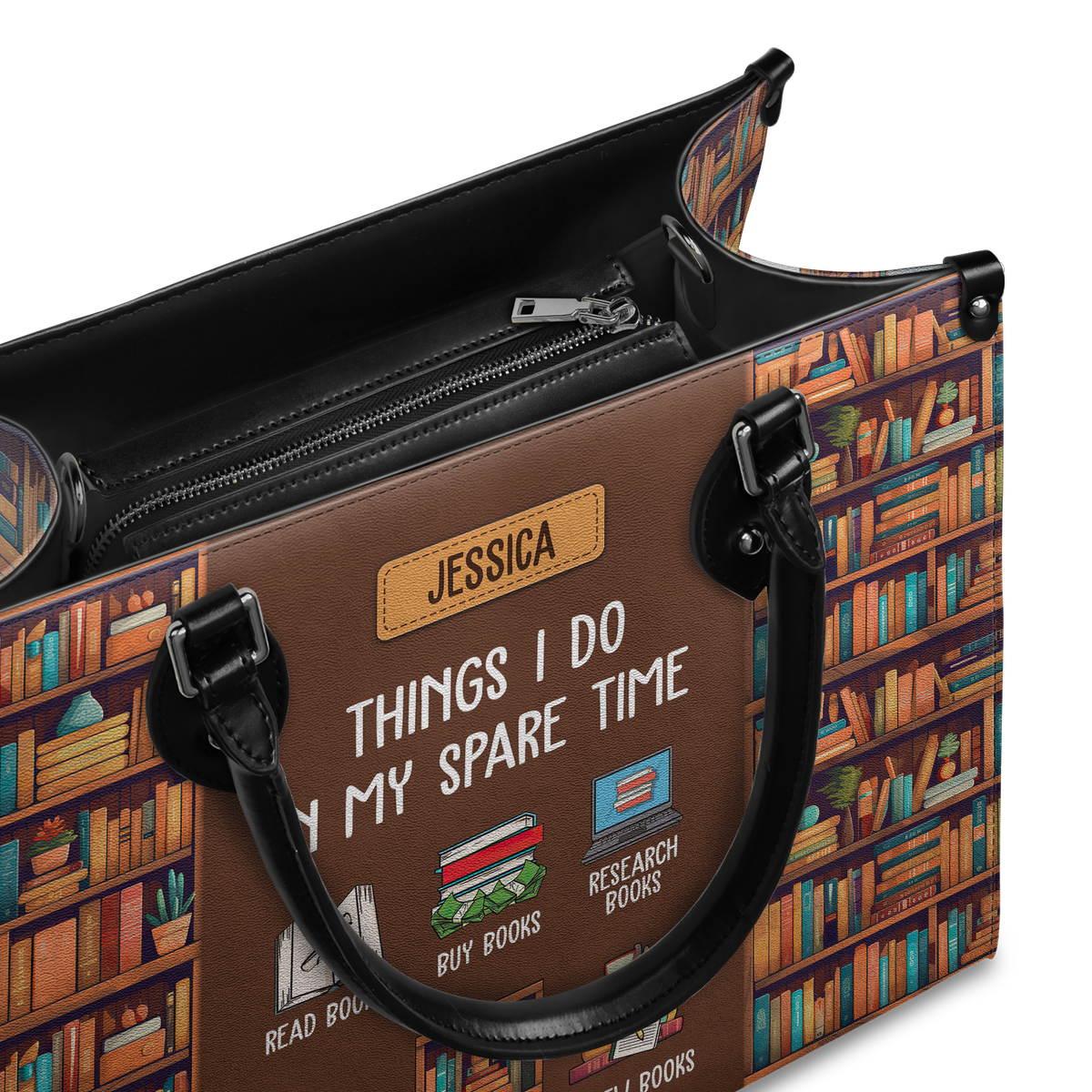 Black Interior -  Things I Do In My Spare Time HHRZ03087837YK Leather Bag