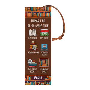 Things I Do In My Spare Time HHRZ02045646GV Leather Bookmark