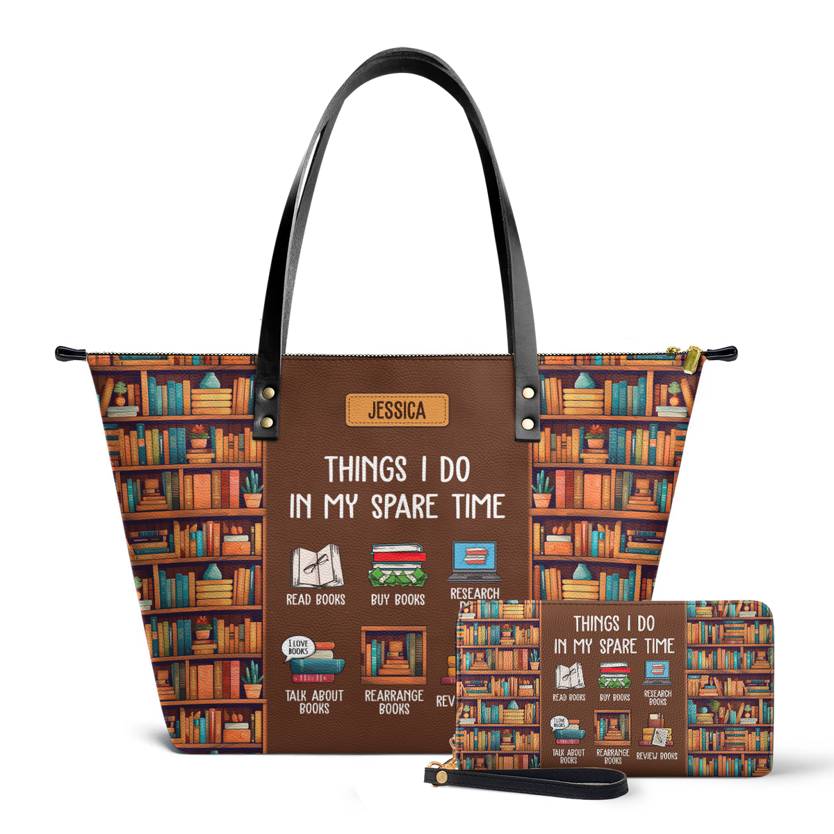 Things I Do In My Spare Time TTRZ28103613WE Leather Tote Bag
