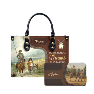 To Surrender Dreams This May Be Madness leather bag and matching zip around wallet