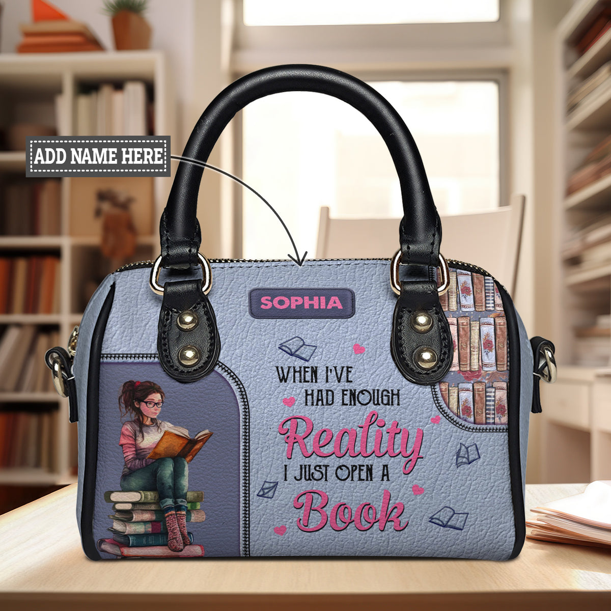 When I Have Had Enough Reality I Just Open A Book NNRZ21086912VP Mini Satchel