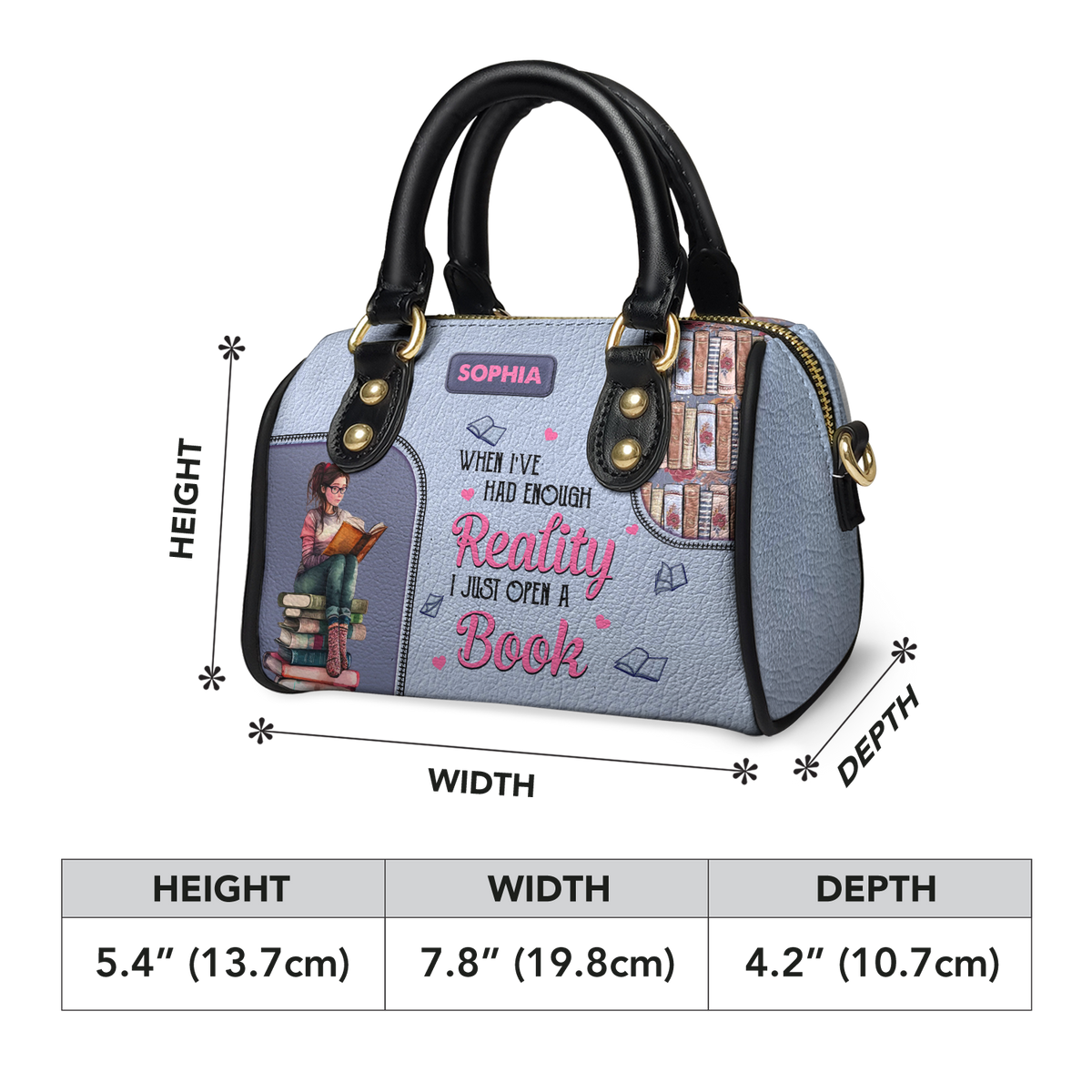 When I Have Had Enough Reality I Just Open A Book NNRZ21086912VP Mini Satchel