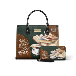 Black Interior -  Yes I Do Have A Retirement Plan I Plan On Reading HHRZ25109911ZQ Leather Bag