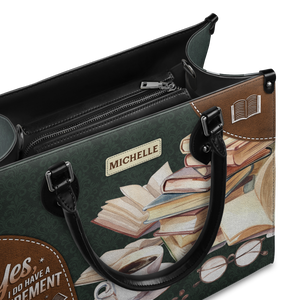 Black Interior -  Yes I Do Have A Retirement Plan I Plan On Reading HHRZ25109911ZQ Leather Bag