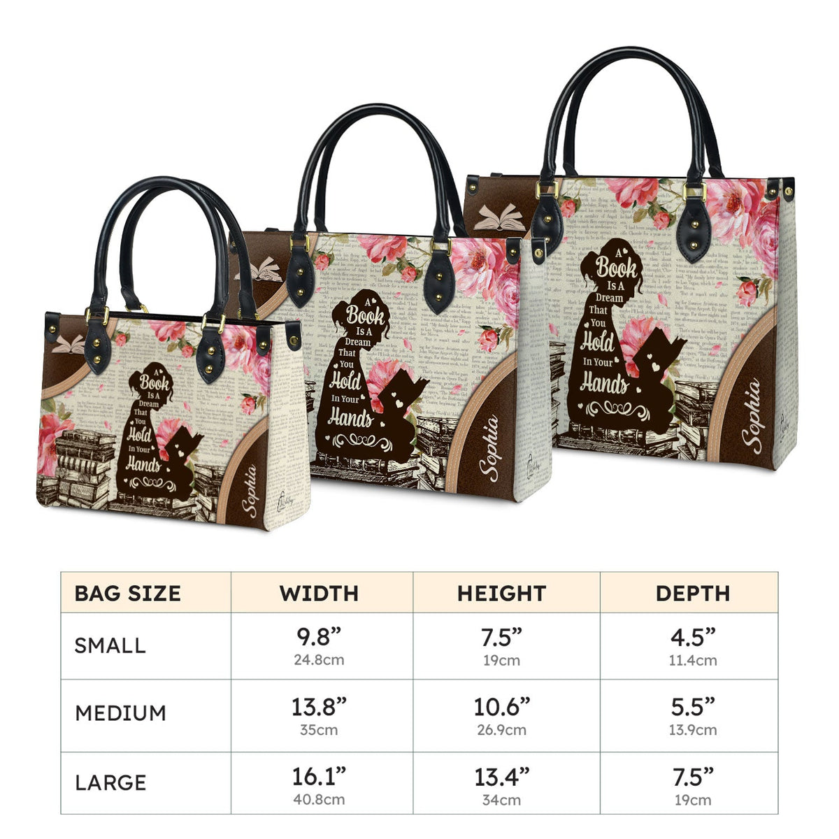 A Book Is A Dream That You Hold In Your Hands NQAY1702002A Leather Bag