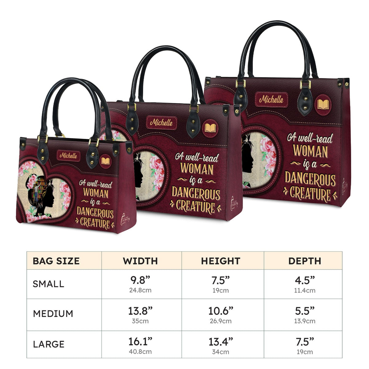 A Well Read Woman Is A Dangerous Creature DNRZ1702003A Leather Bag