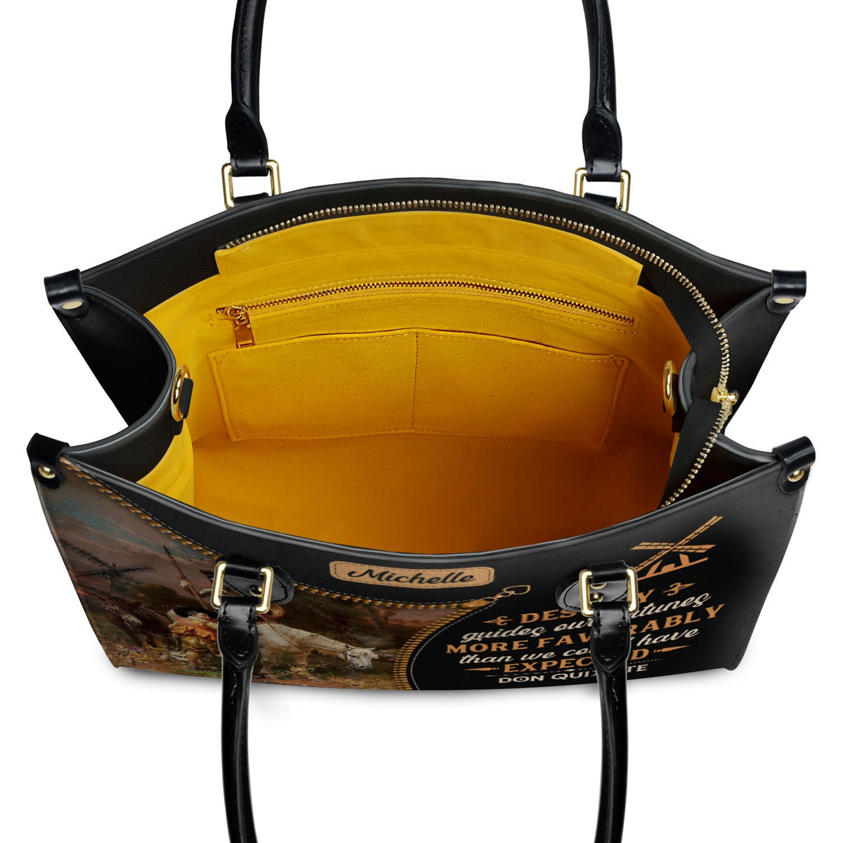 Destiny Guides Our Fortunes More Favorably Than We Could Have Expected DNRZ0903002A Leather Bag