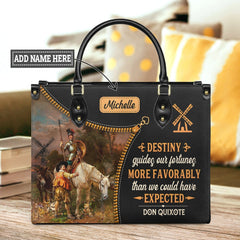 Destiny Guides Our Fortunes More Favorably Than We Could Have Expected DNRZ0903002A Leather Bag
