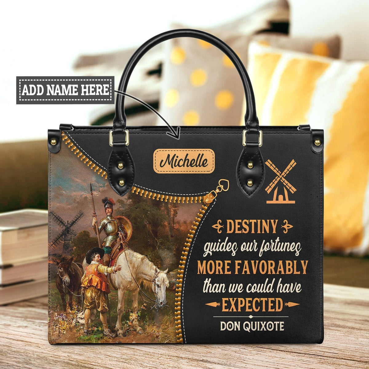 Destiny Guides Our Fortunes More Favorably Than We Could Have Expected DNRZ0903002A Leather Bag