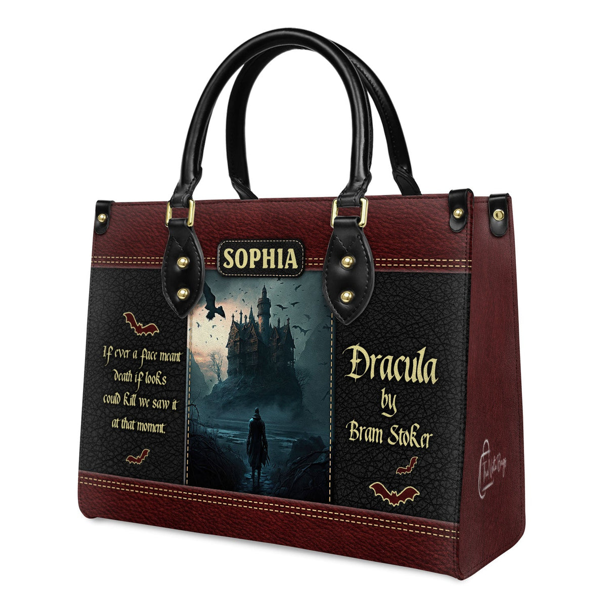 Dracula Bram Stoker A Face Meant Dead TTLZ1902003A Leather Bag