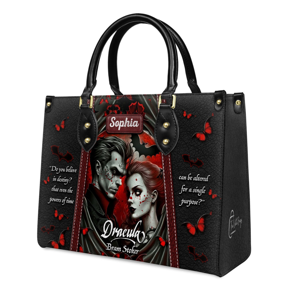 Dracula Bram Stoker Do You Believe In Destiny TTLZ1902004A Leather Bag
