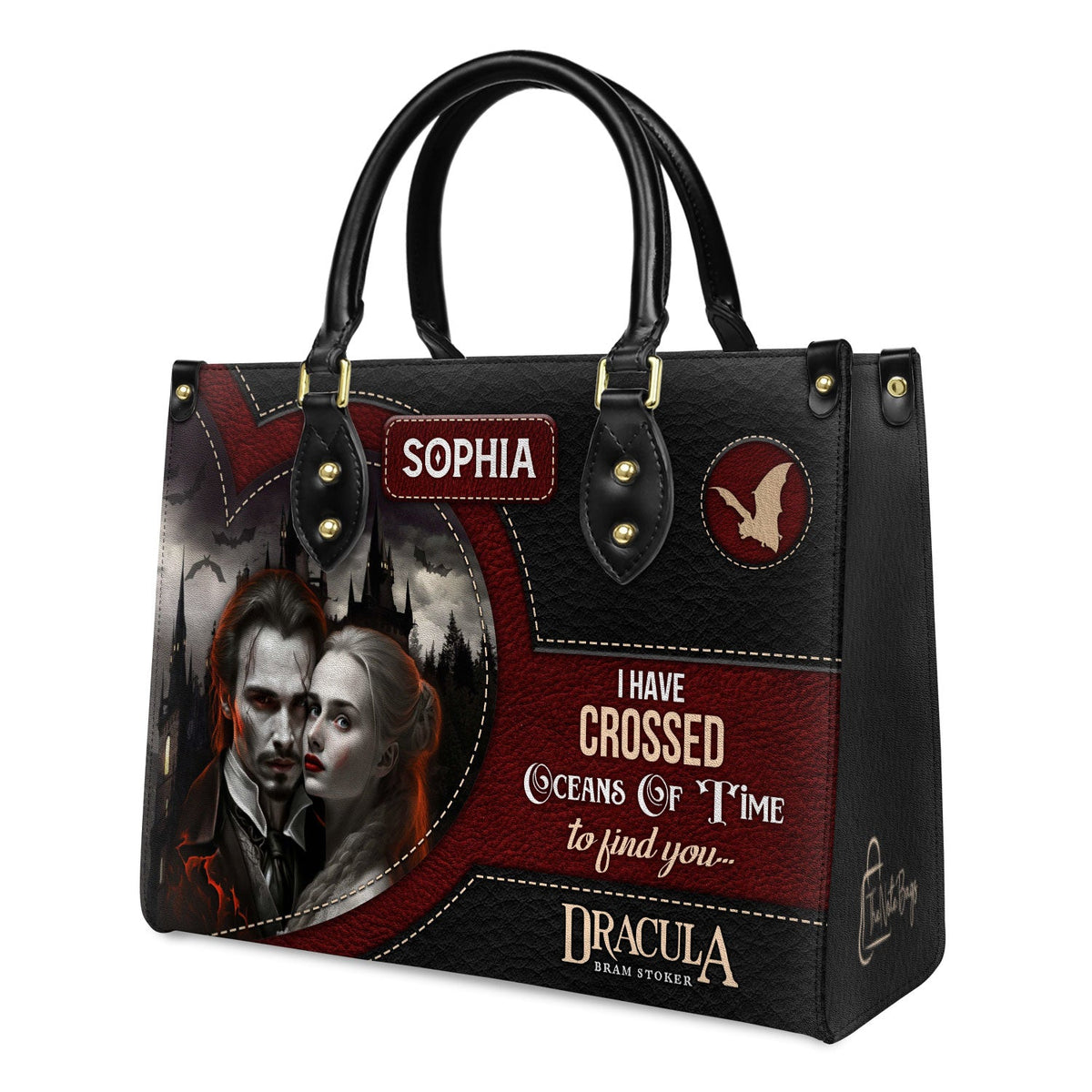 Dracula Bram Stoker I Have Crossed Oceans Of Time To Find You TTLZ1802006A Leather Bag