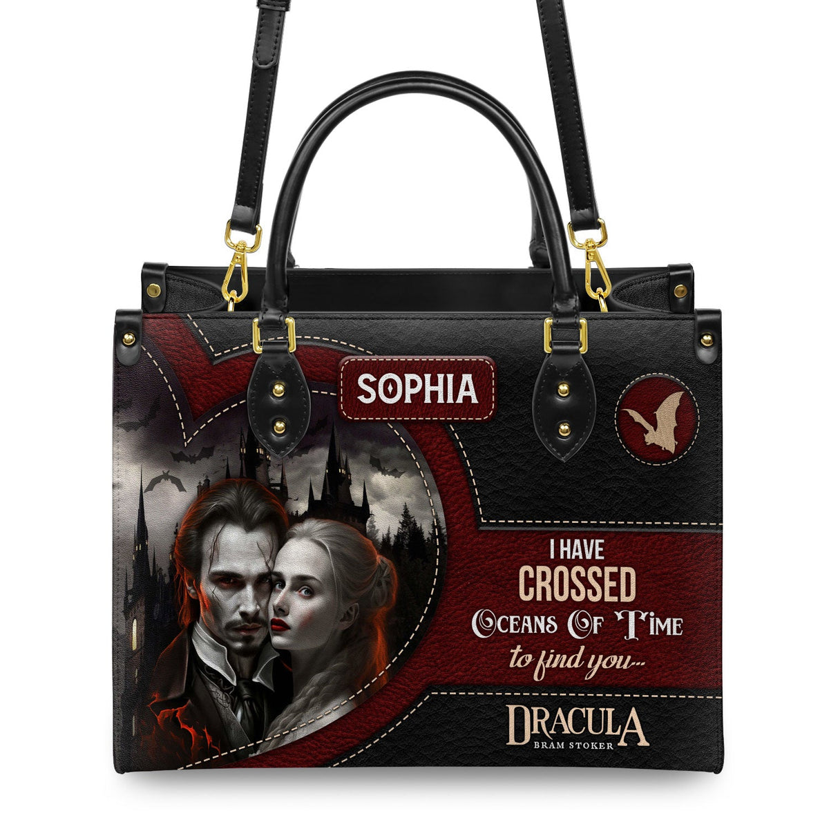 Dracula Bram Stoker I Have Crossed Oceans Of Time To Find You TTLZ1802006A Leather Bag