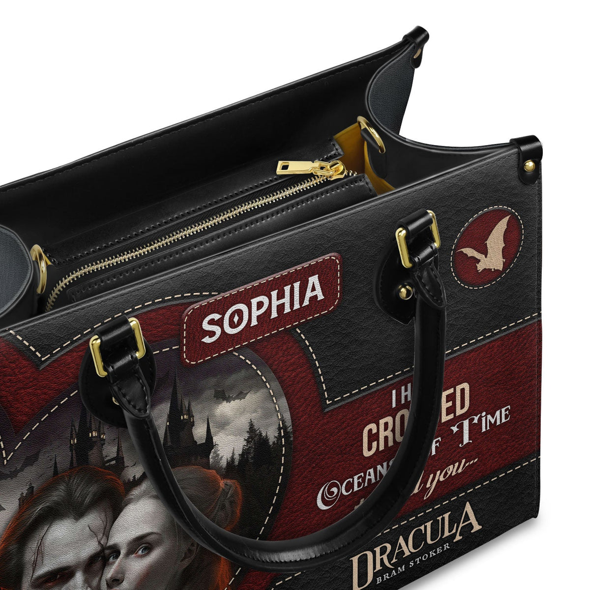 Dracula Bram Stoker I Have Crossed Oceans Of Time To Find You TTLZ1802006A Leather Bag