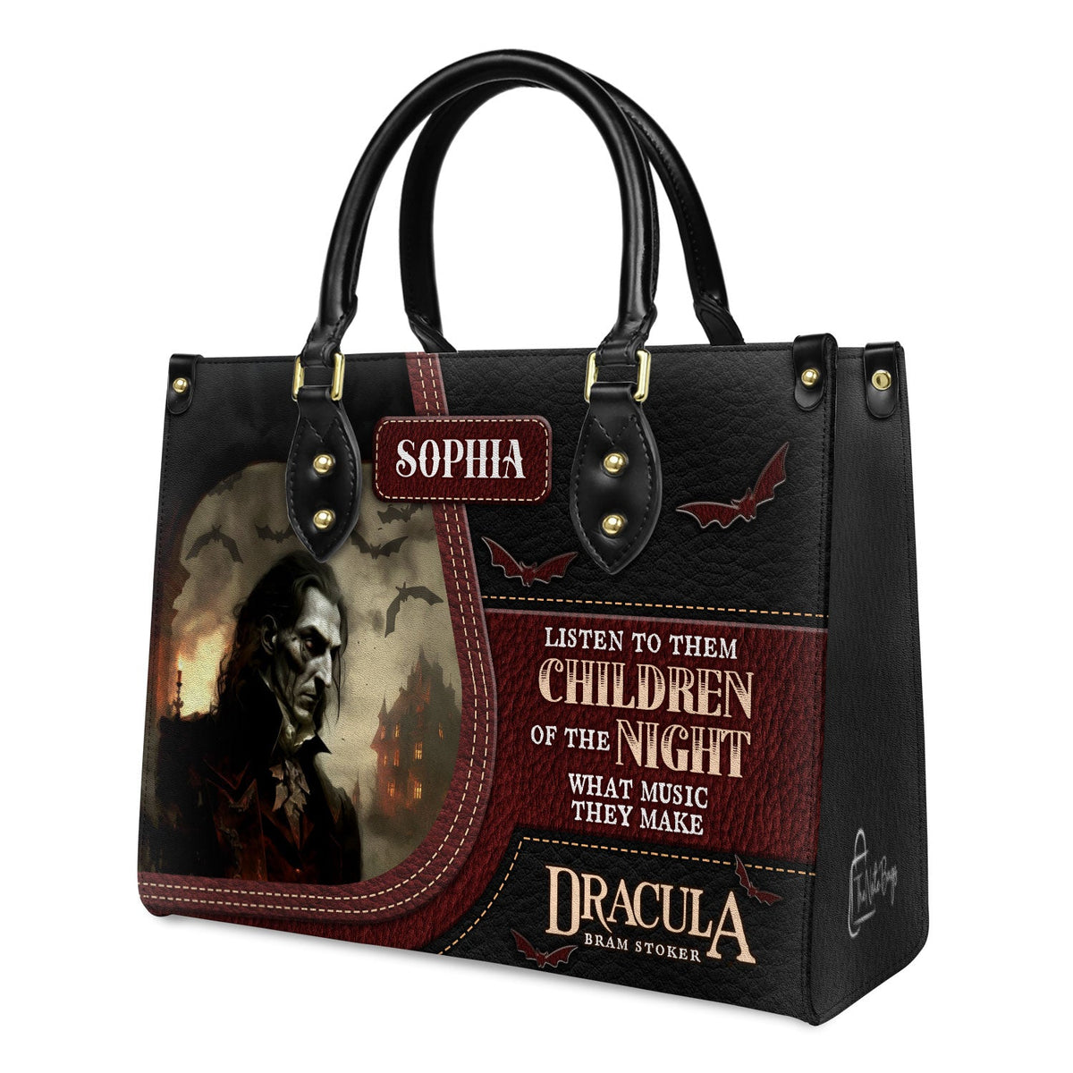 Dracula Bram Stoker Listen The Children Of Night TTLZ1802005A Leather Bag