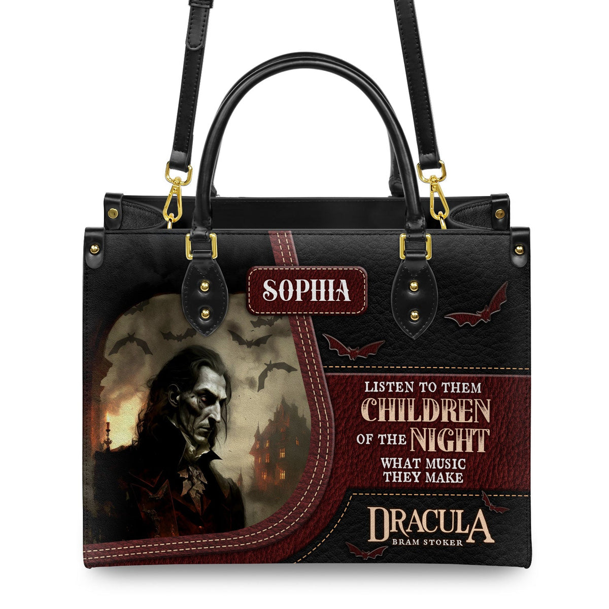 Dracula Bram Stoker Listen The Children Of Night TTLZ1802005A Leather Bag