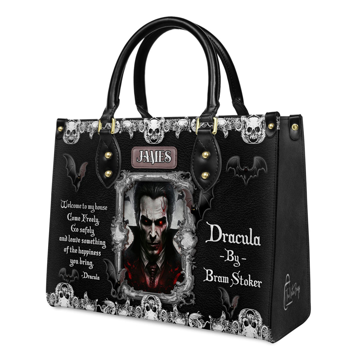 Dracula Bram Stoker Welcome To My House TTLZ1902002A Leather Bag