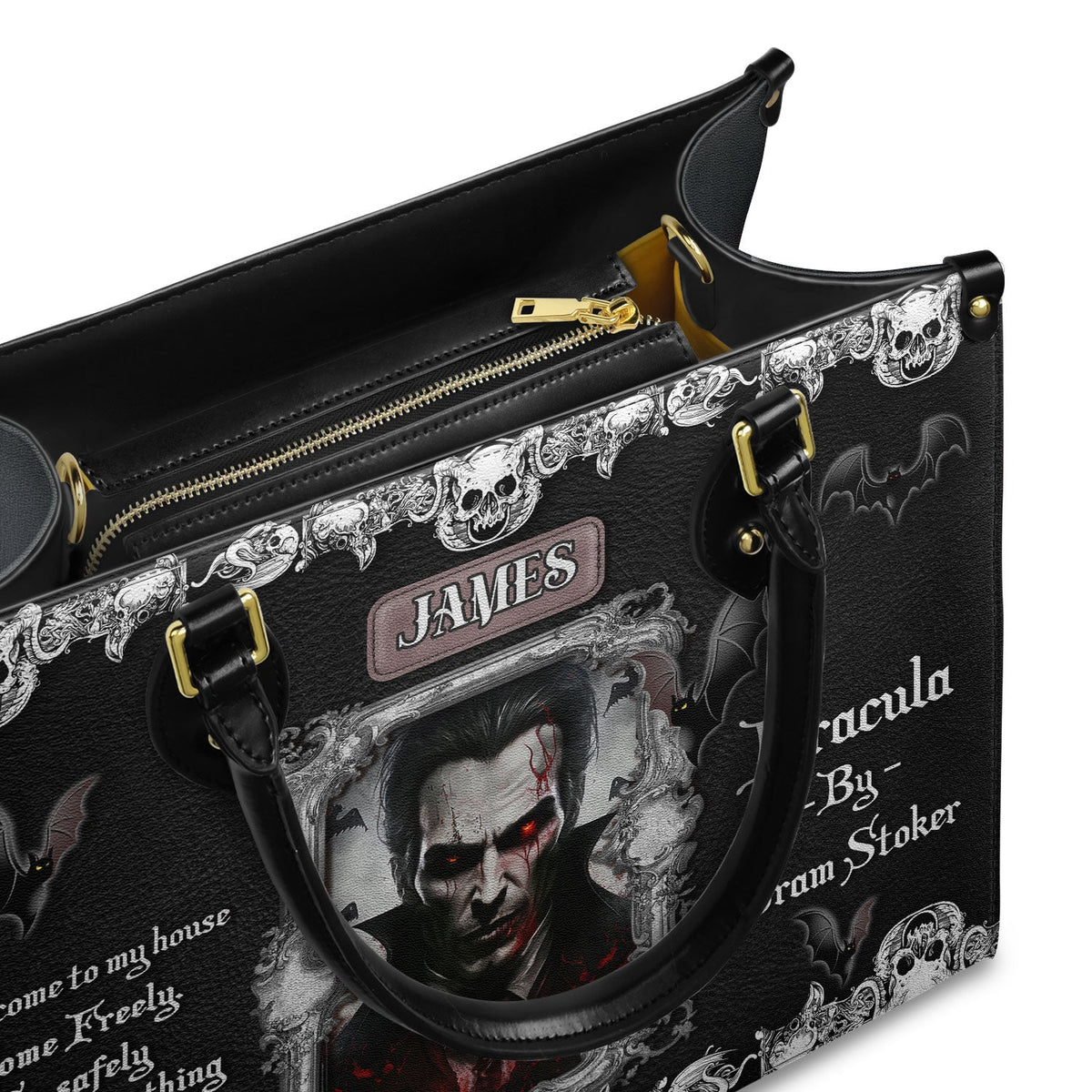 Dracula Bram Stoker Welcome To My House TTLZ1902002A Leather Bag