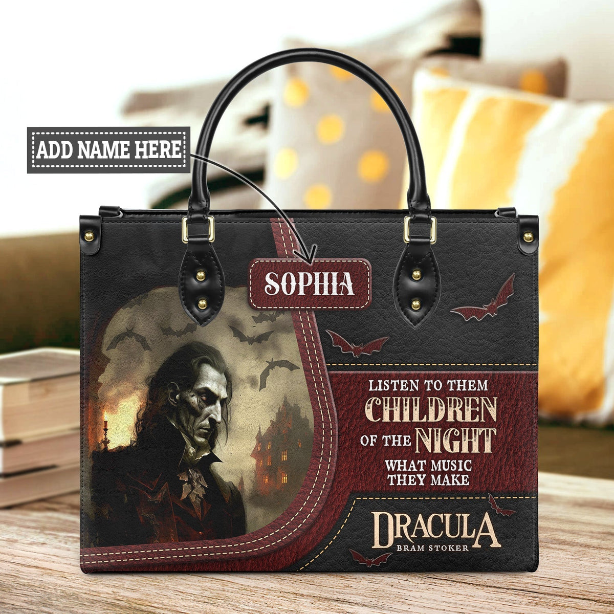 Dracula Bram Stoker Listen The Children Of Night TTLZ1802005A Leather Bag