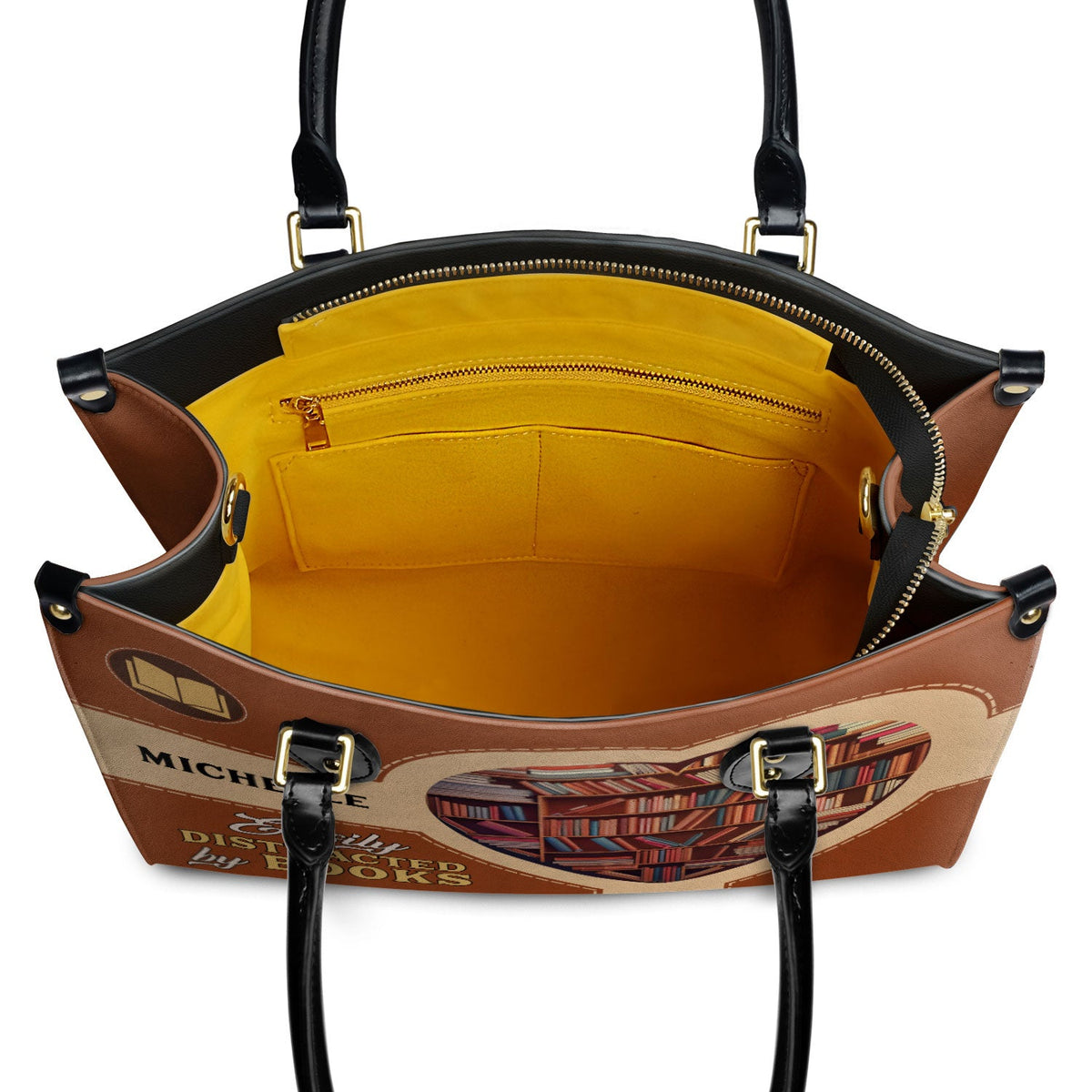 Easily Distracted By Books HHAY1802004A Leather Bag