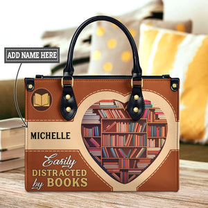 Easily Distracted By Books HHAY1802004A Leather Bag