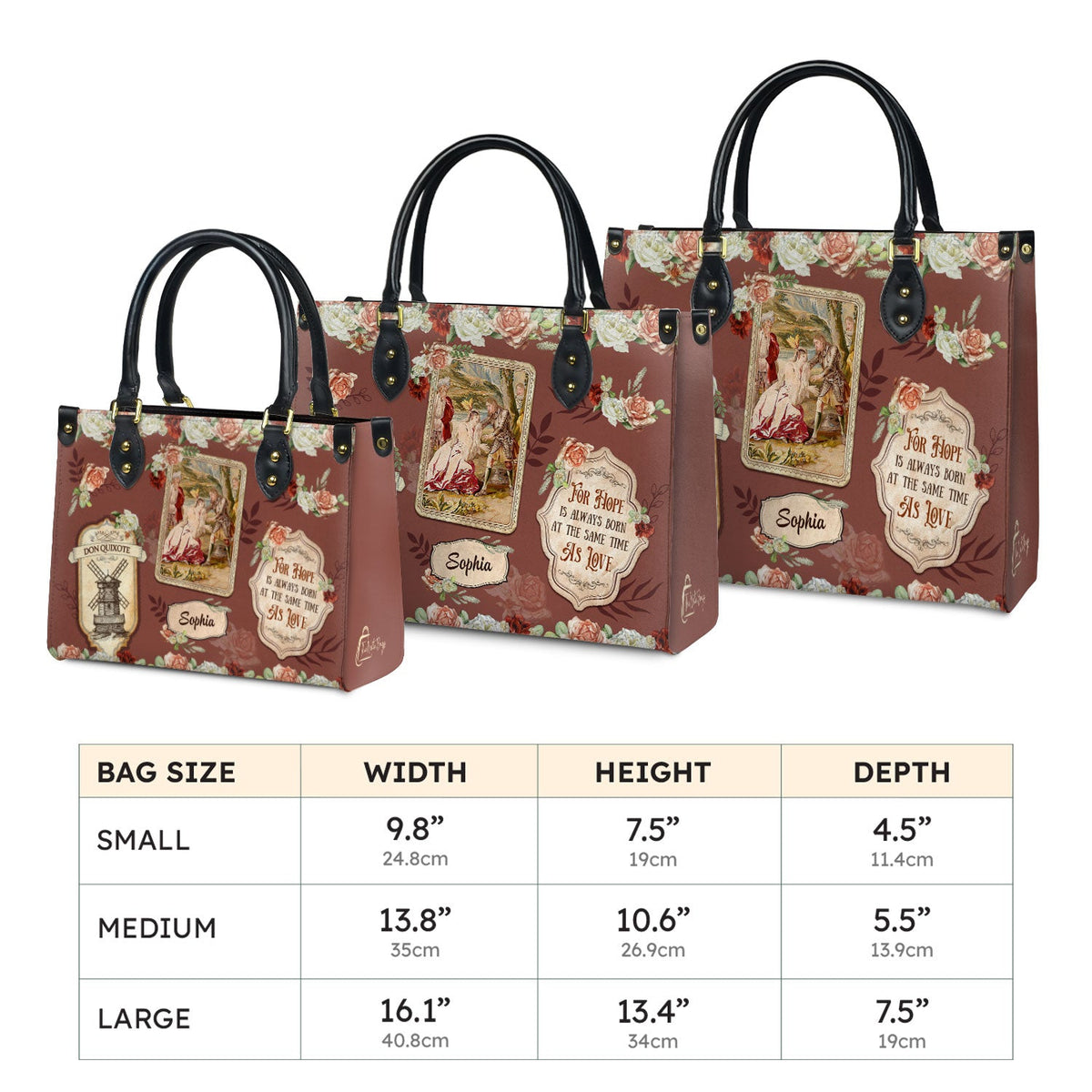 For Hope Is Always Born At The Same Time As Love NNRZ0903003A Leather Bag