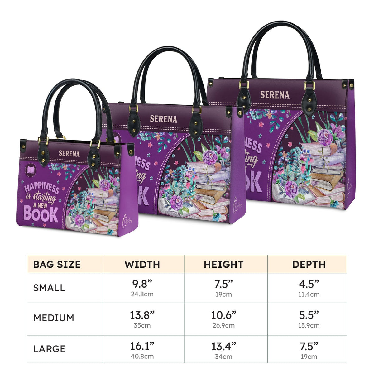 Happiness Is Starting A New Book HHRZ1902002A Leather Bag