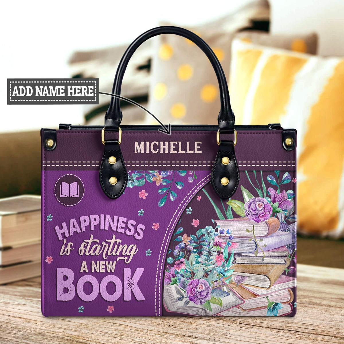 Happiness Is Starting A New Book HHRZ1902002A Leather Bag