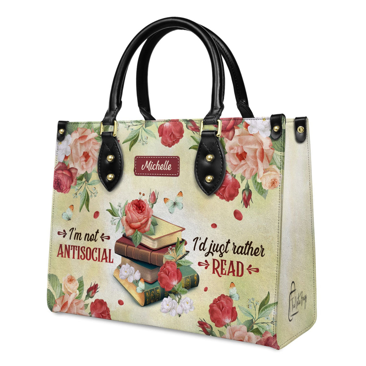 I Am Not Antisocial I Would Just Rather Read DNRZ1702001A Leather Bag