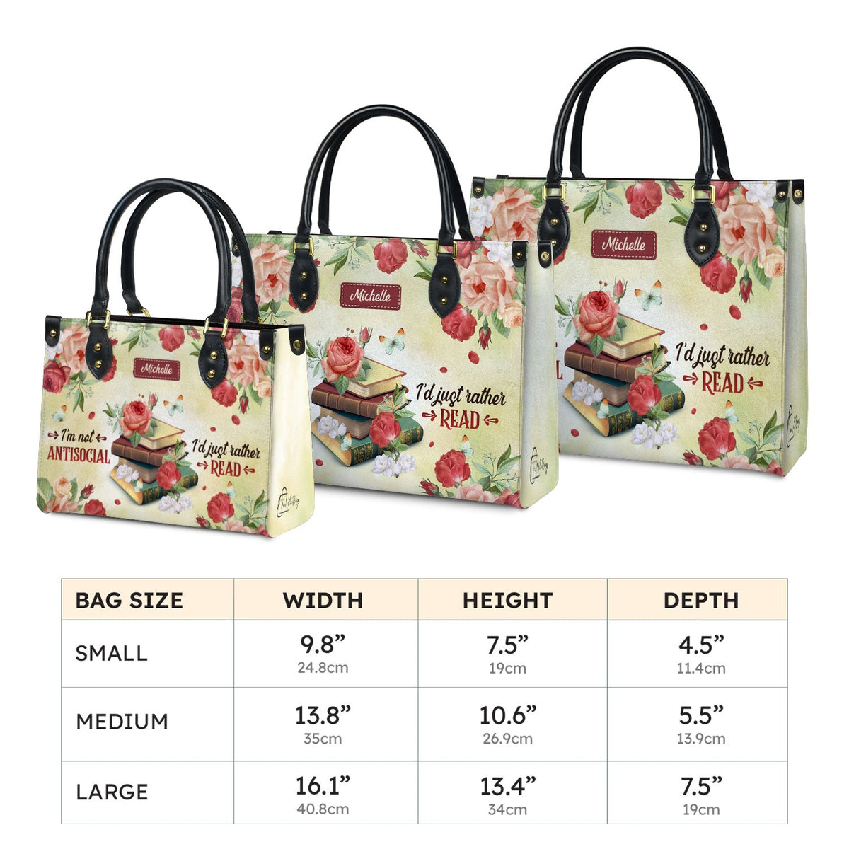 I Am Not Antisocial I Would Just Rather Read DNRZ1702001A Leather Bag