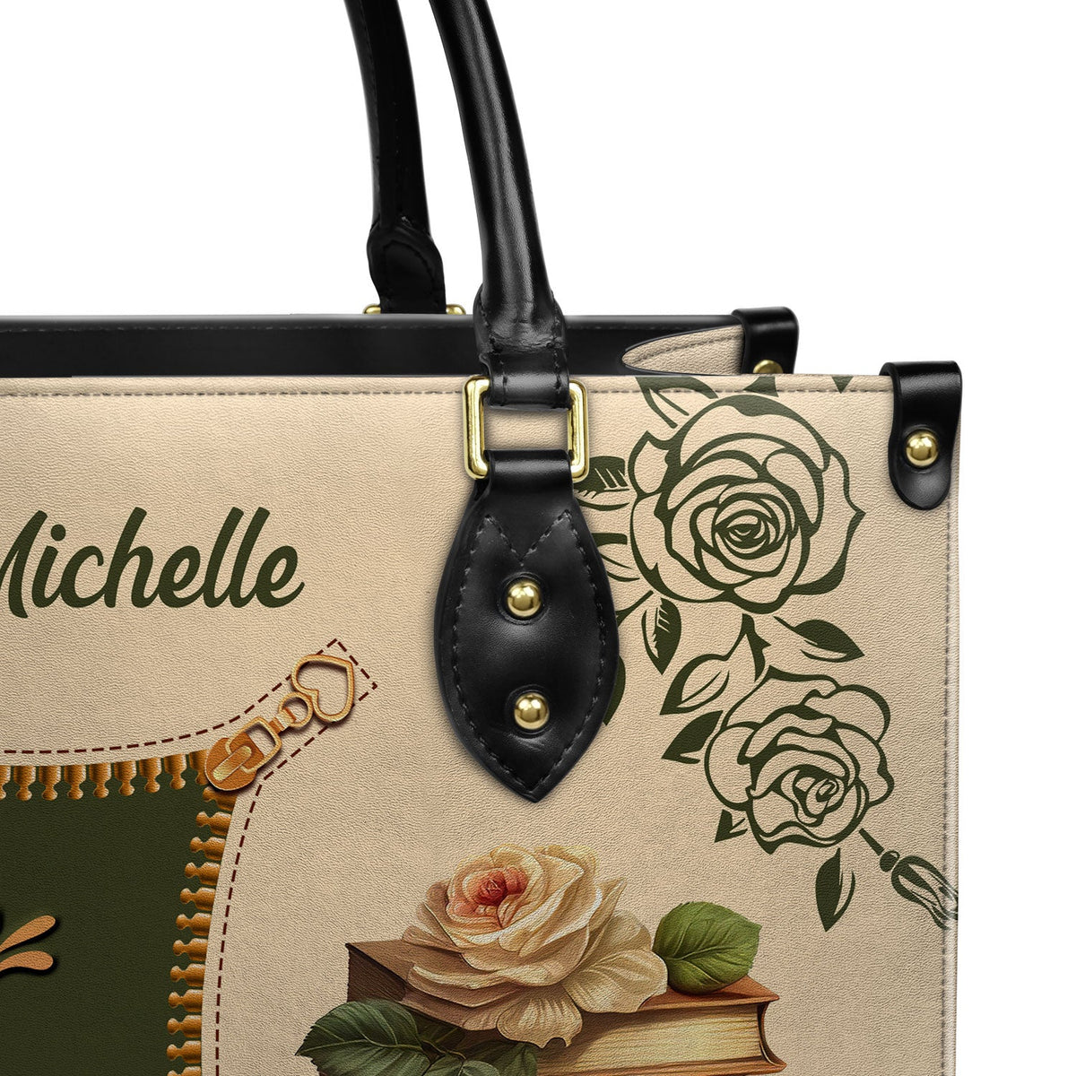 I Dont Buy Books I Adopt Them DNRZ1602004A Leather Bag